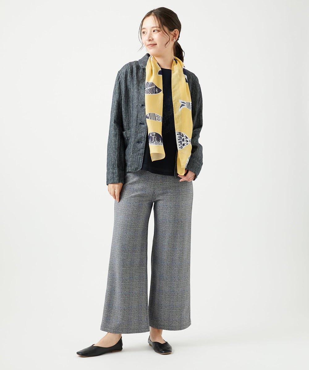 NGLCF62230 GIANNI LO GIUDICE(ジャンニ ロ ジュディチェ) [日本製]ヒートパフォーマーグレンチェックパンツ ブラック