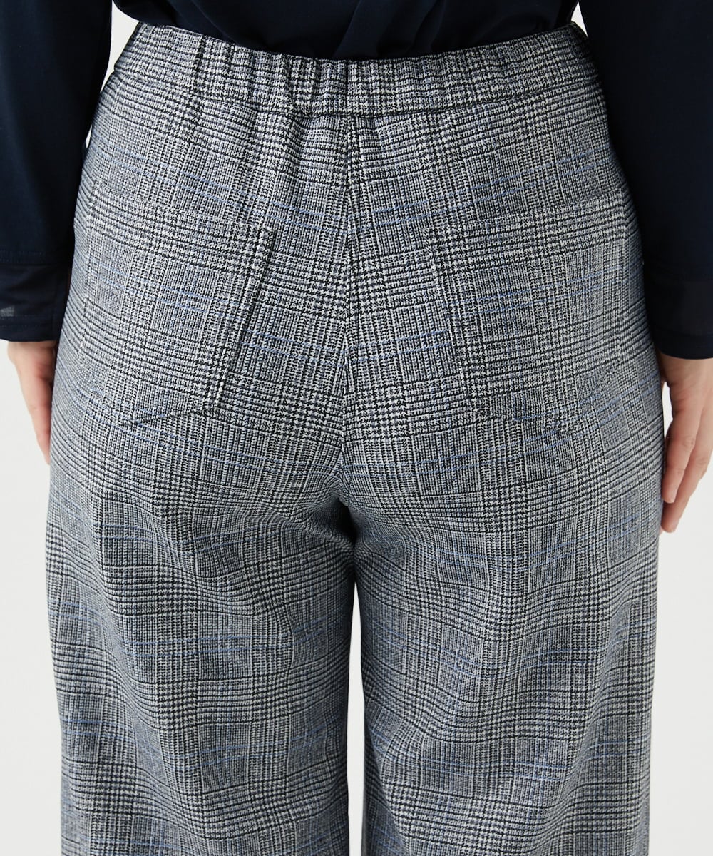 NGLCF62230 GIANNI LO GIUDICE(ジャンニ ロ ジュディチェ) [洗える・日本製]ヒートパフォーマーグレンチェックパンツ ブラック