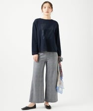 NGLCF62230 GIANNI LO GIUDICE(ジャンニ ロ ジュディチェ) [日本製]ヒートパフォーマーグレンチェックパンツ ブラック