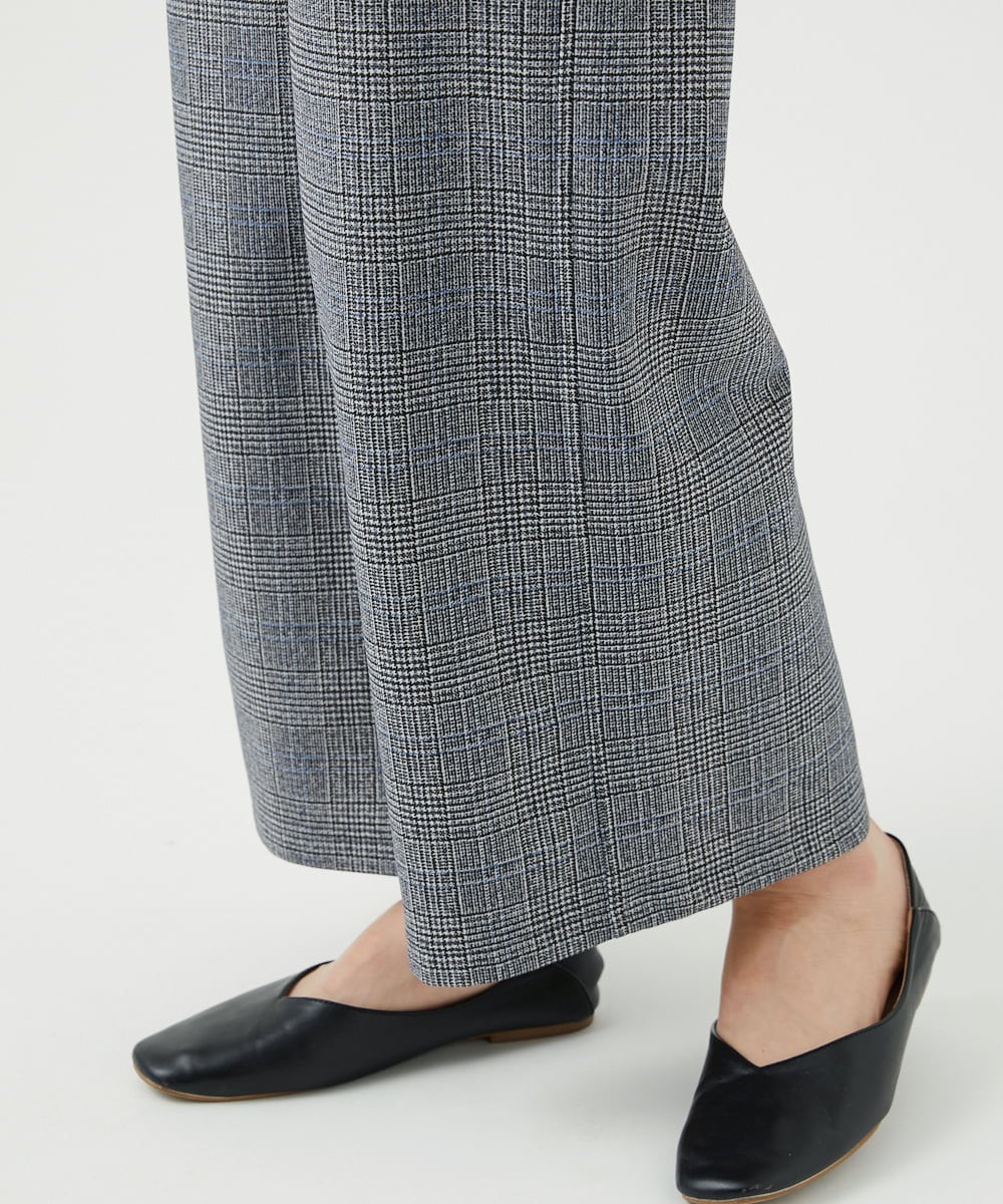 NGLCF62230 GIANNI LO GIUDICE(ジャンニ ロ ジュディチェ) [洗える・日本製]ヒートパフォーマーグレンチェックパンツ ブラック