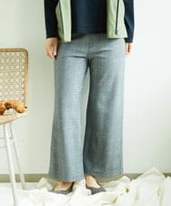 NGLCF62230 GIANNI LO GIUDICE(ジャンニ ロ ジュディチェ) [洗える・日本製]ヒートパフォーマーグレンチェックパンツ ブラック