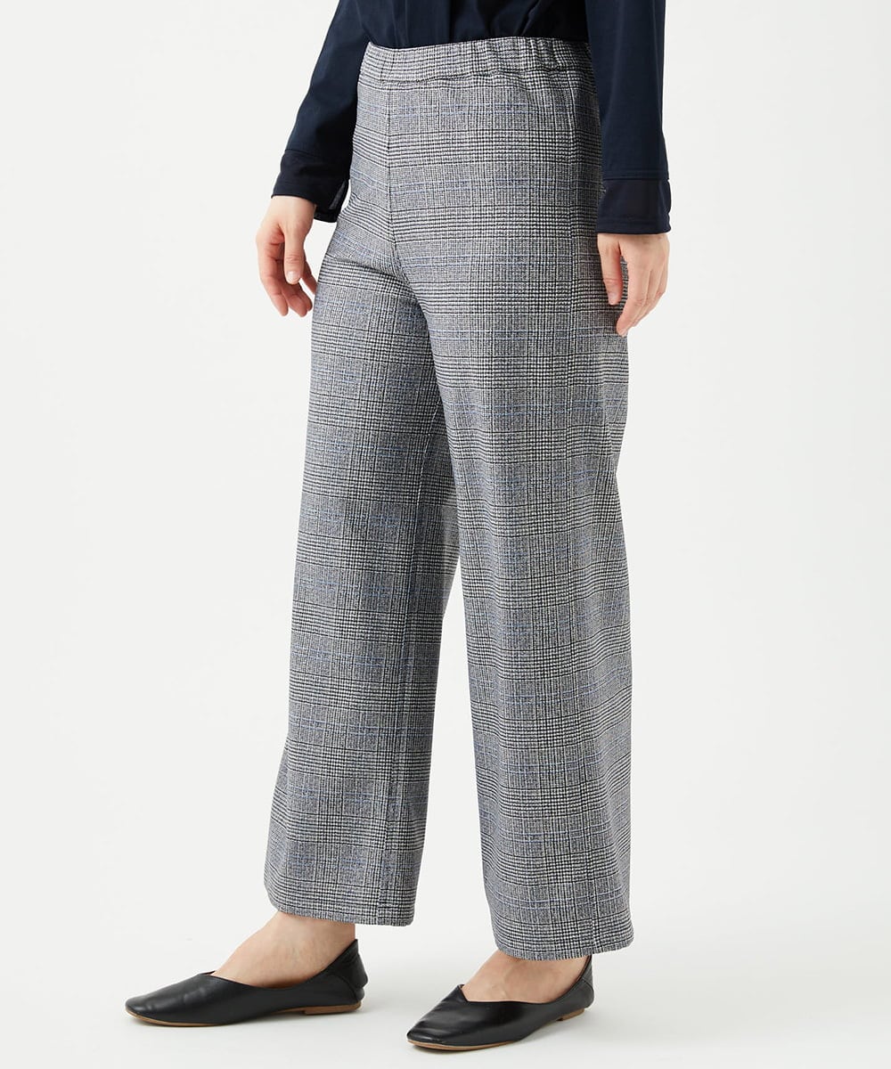 NGLCF62230 GIANNI LO GIUDICE(ジャンニ ロ ジュディチェ) [日本製]ヒートパフォーマーグレンチェックパンツ ブラック