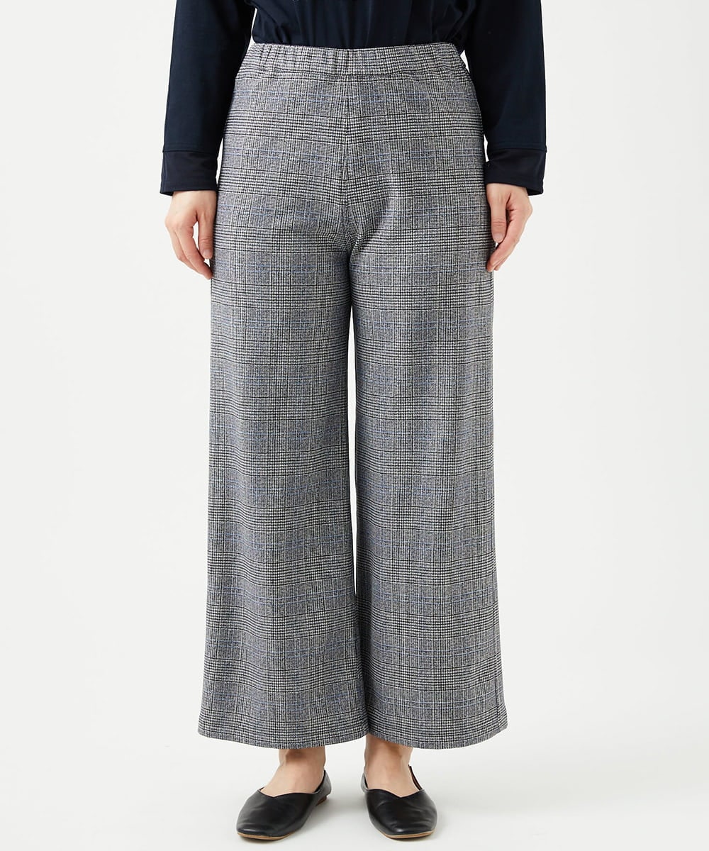 NGLCF62230 GIANNI LO GIUDICE(ジャンニ ロ ジュディチェ) [日本製]ヒートパフォーマーグレンチェックパンツ ブラック