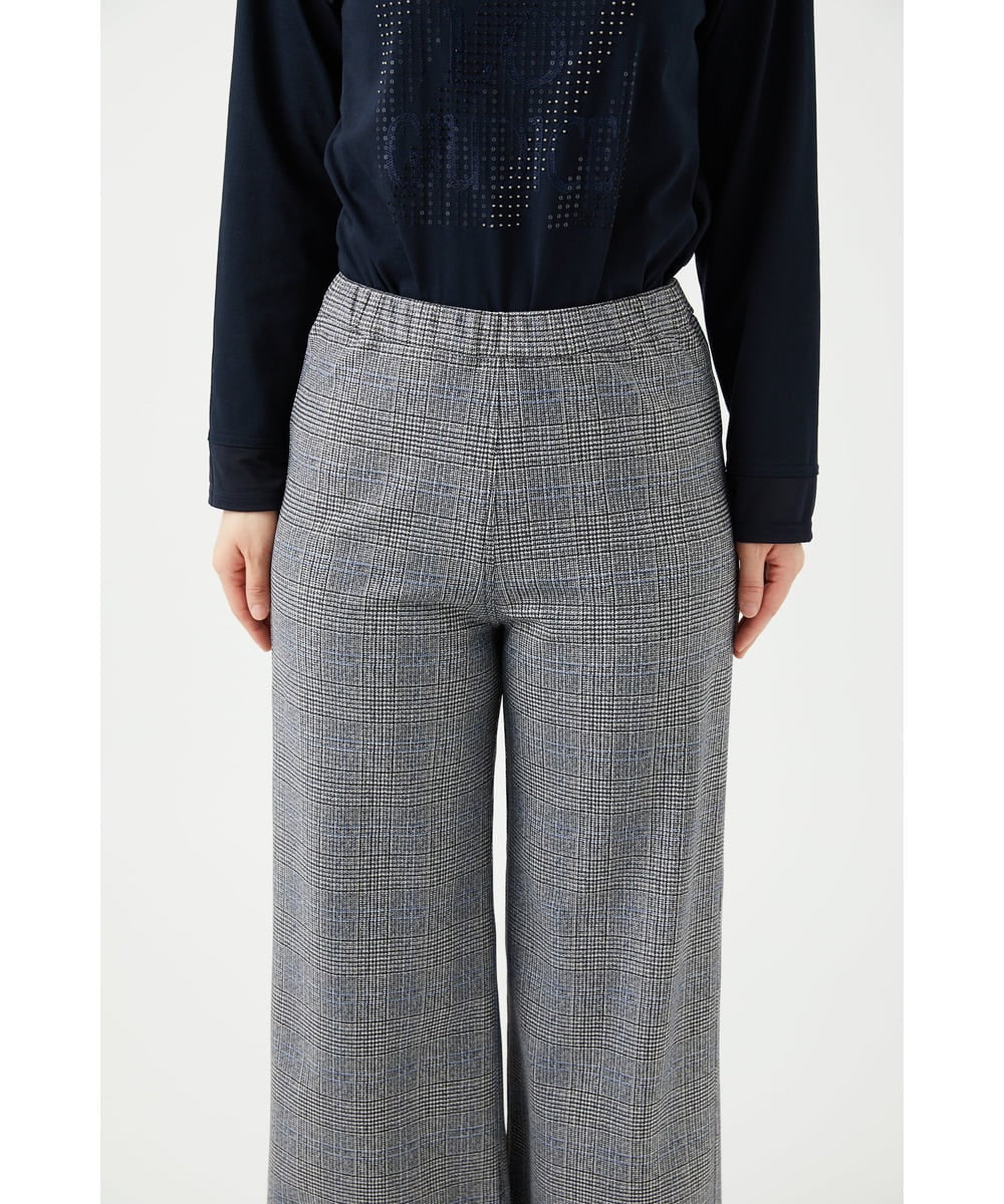 NGLCF62230 GIANNI LO GIUDICE(ジャンニ ロ ジュディチェ) [日本製]ヒートパフォーマーグレンチェックパンツ ブラック