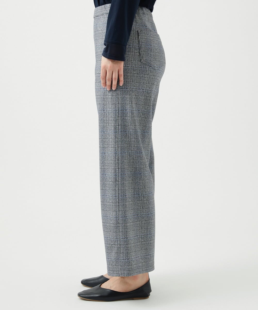 NGLCF62230 GIANNI LO GIUDICE(ジャンニ ロ ジュディチェ) [洗える・日本製]ヒートパフォーマーグレンチェックパンツ ブラック