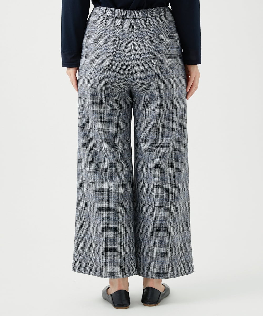 NGLCF62230 GIANNI LO GIUDICE(ジャンニ ロ ジュディチェ) [洗える・日本製]ヒートパフォーマーグレンチェックパンツ ブラック