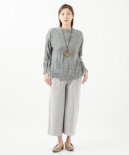 NGLEA20170 GIANNI LO GIUDICE(ジャンニ ロ ジュディチェ) [洗える・日本製]ニードルストレッチパンツ ライトグレー