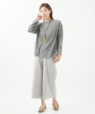 NGLEA20170 GIANNI LO GIUDICE(ジャンニ ロ ジュディチェ) [洗える・日本製]ニードルストレッチパンツ ライトグレー