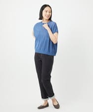 NGLEB51270 GIANNI LO GIUDICE(ジャンニ ロ ジュディチェ) [洗える・日本製]デニムレースパンツ ネイビーブラック