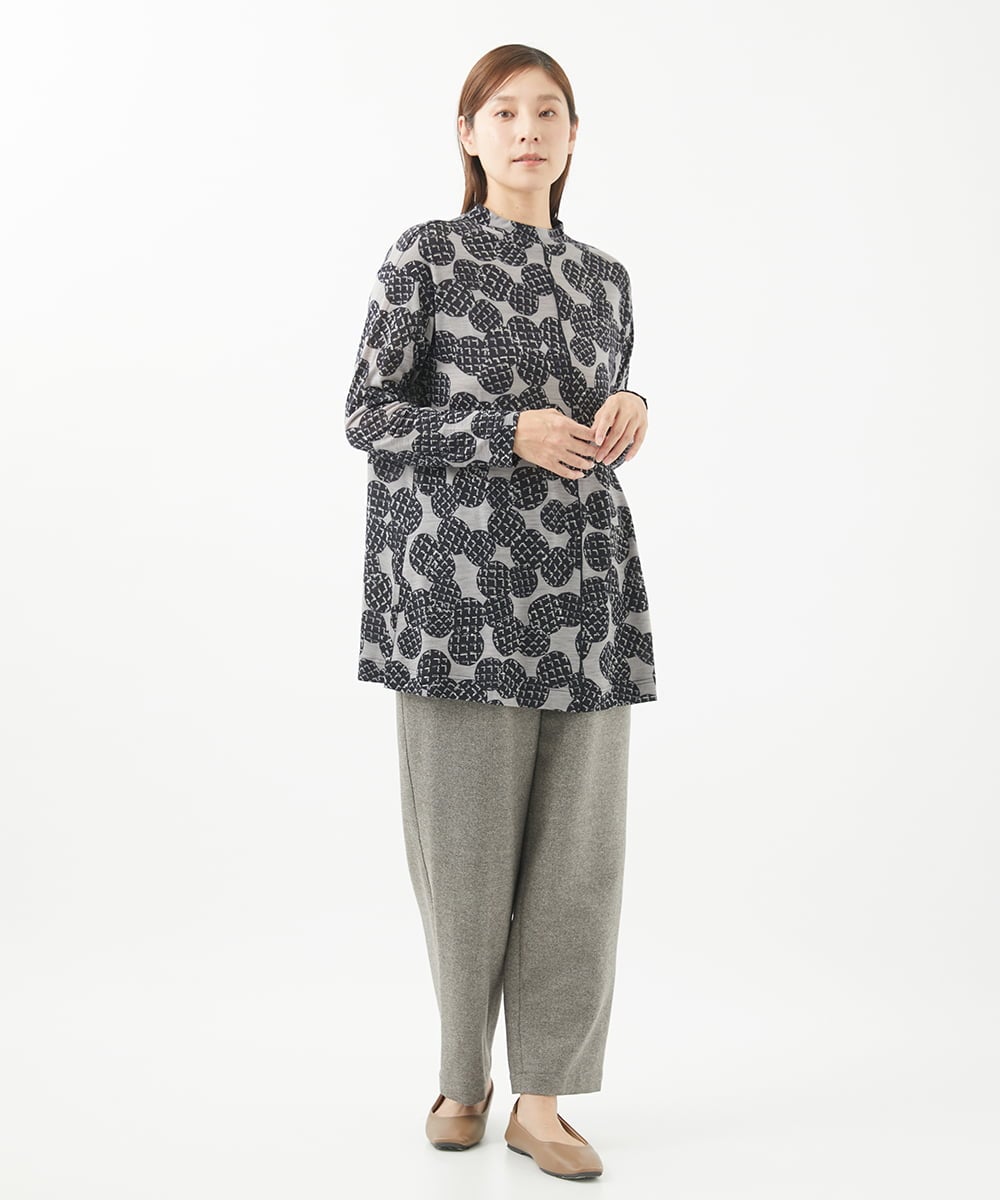 NGLEC26200 GIANNI LO GIUDICE(ジャンニ ロ ジュディチェ) [日本製]ウールパワーストレッチパンツ ブラウン