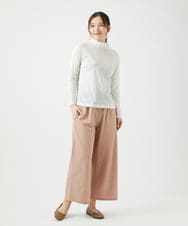 NGLED14230 GIANNI LO GIUDICE(ジャンニ ロ ジュディチェ) [洗える]レーヨンエステルストレッチパンツ ピンクベージュ