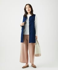 NGLED14230 GIANNI LO GIUDICE(ジャンニ ロ ジュディチェ) [洗える]レーヨンエステルストレッチパンツ ピンクベージュ