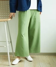 NGLED14230 GIANNI LO GIUDICE(ジャンニ ロ ジュディチェ) [洗える]レーヨンエステルストレッチパンツ グリーン