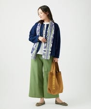 NGLED14230 GIANNI LO GIUDICE(ジャンニ ロ ジュディチェ) [洗える]レーヨンエステルストレッチパンツ グリーン