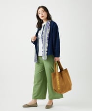 NGLED14230 GIANNI LO GIUDICE(ジャンニ ロ ジュディチェ) [洗える]レーヨンエステルストレッチパンツ グリーン