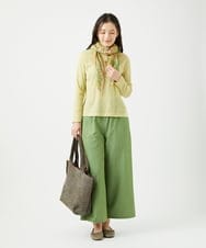 NGLED14230 GIANNI LO GIUDICE(ジャンニ ロ ジュディチェ) [洗える]レーヨンエステルストレッチパンツ グリーン