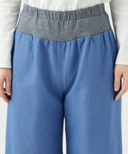 NGLED14230 GIANNI LO GIUDICE(ジャンニ ロ ジュディチェ) [洗える]レーヨンエステルストレッチパンツ ライトブルー