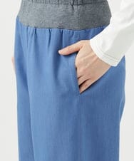 NGLED14230 GIANNI LO GIUDICE(ジャンニ ロ ジュディチェ) [洗える]レーヨンエステルストレッチパンツ ライトブルー