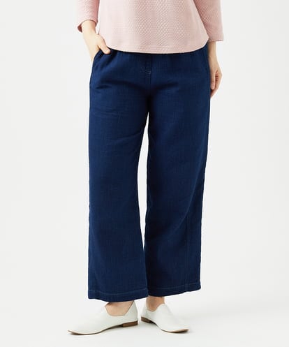 NGLEF15270 GIANNI LO GIUDICE [洗える]二重織ガーゼデニム製品染めパンツ