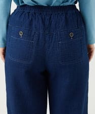 NGLEF15270 GIANNI LO GIUDICE(ジャンニ ロ ジュディチェ) [洗える]二重織ガーゼデニム製品染めパンツ ネイビー