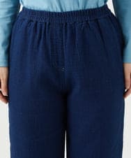 NGLEF15270 GIANNI LO GIUDICE(ジャンニ ロ ジュディチェ) [洗える]二重織ガーゼデニム製品染めパンツ ネイビー