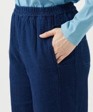 NGLEF15270 GIANNI LO GIUDICE(ジャンニ ロ ジュディチェ) [洗える]二重織ガーゼデニム製品染めパンツ ネイビー