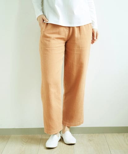 NGLEF15270 GIANNI LO GIUDICE [洗える]二重織ガーゼデニム製品染めパンツ