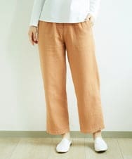 NGLEF15270 GIANNI LO GIUDICE(ジャンニ ロ ジュディチェ) [洗える]二重織ガーゼデニム製品染めパンツ ピンクベージュ