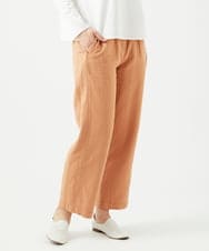 NGLEF15270 GIANNI LO GIUDICE(ジャンニ ロ ジュディチェ) [洗える]二重織ガーゼデニム製品染めパンツ ピンクベージュ