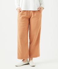 NGLEF15270 GIANNI LO GIUDICE(ジャンニ ロ ジュディチェ) [洗える]二重織ガーゼデニム製品染めパンツ ピンクベージュ