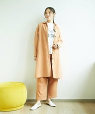 NGLEF15270 GIANNI LO GIUDICE(ジャンニ ロ ジュディチェ) [洗える]二重織ガーゼデニム製品染めパンツ ピンクベージュ