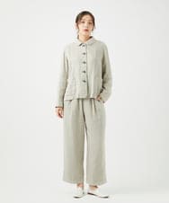 NGLEF17300 GIANNI LO GIUDICE(ジャンニ ロ ジュディチェ) 麻綿ヘリンボンパンツ ベージュ