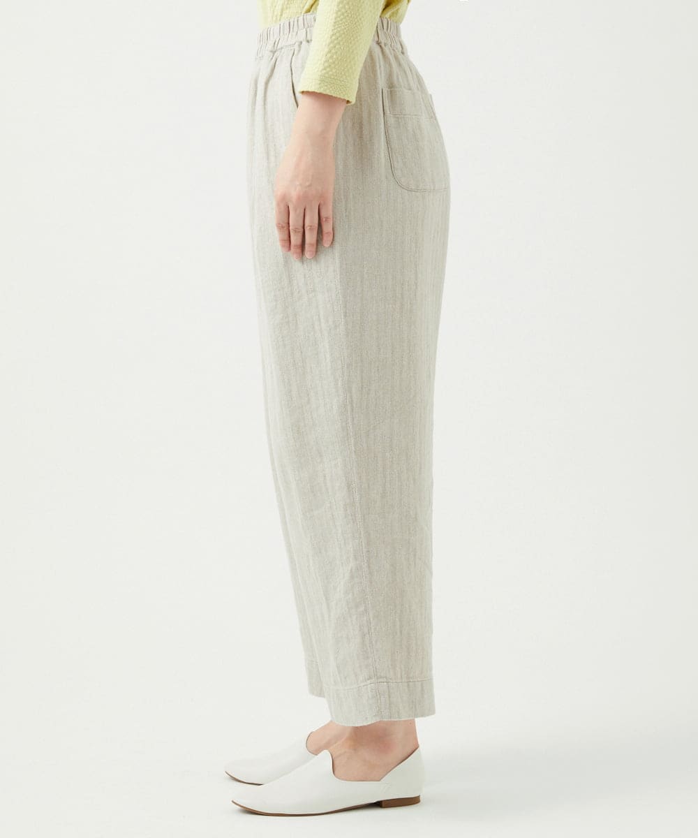 NGLEF17300 GIANNI LO GIUDICE(ジャンニ ロ ジュディチェ) 麻綿ヘリンボンパンツ ベージュ