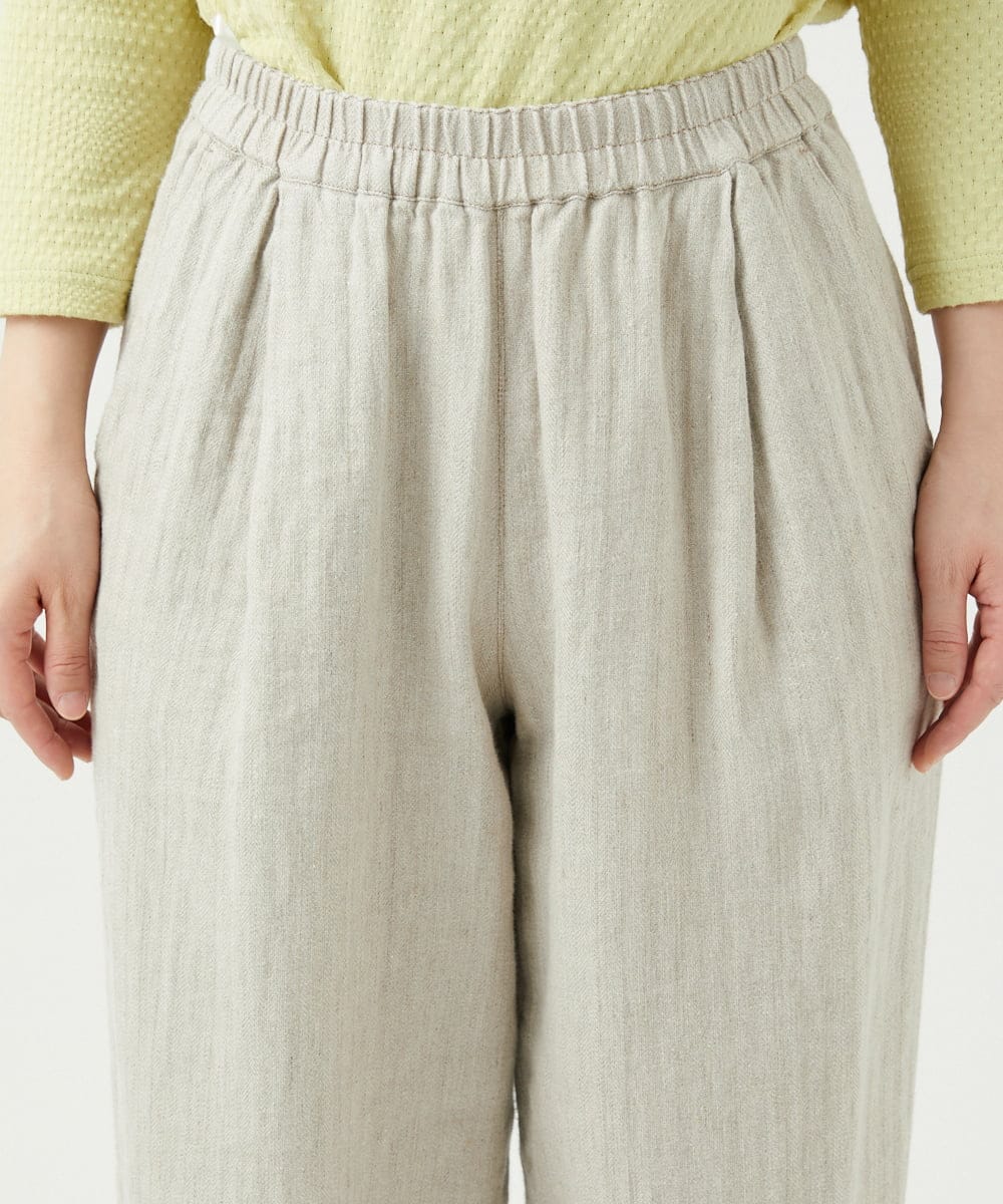 NGLEF17300 GIANNI LO GIUDICE(ジャンニ ロ ジュディチェ) 麻綿ヘリンボンパンツ ベージュ