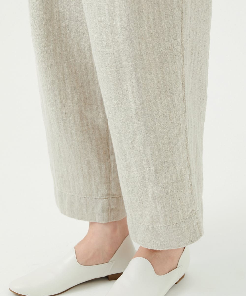 NGLEF17300 GIANNI LO GIUDICE(ジャンニ ロ ジュディチェ) 麻綿ヘリンボンパンツ ベージュ