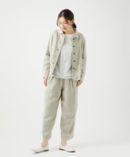 NGLEF17300 GIANNI LO GIUDICE(ジャンニ ロ ジュディチェ) 麻綿ヘリンボンパンツ ベージュ