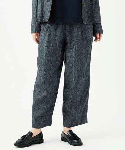 NGLEF17300 GIANNI LO GIUDICE 麻綿ヘリンボンパンツ