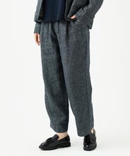 NGLEF17300 GIANNI LO GIUDICE(ジャンニ ロ ジュディチェ) 麻綿ヘリンボンパンツ ブラック