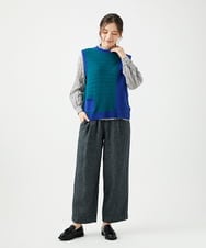 NGLEF17300 GIANNI LO GIUDICE(ジャンニ ロ ジュディチェ) 麻綿ヘリンボンパンツ ブラック