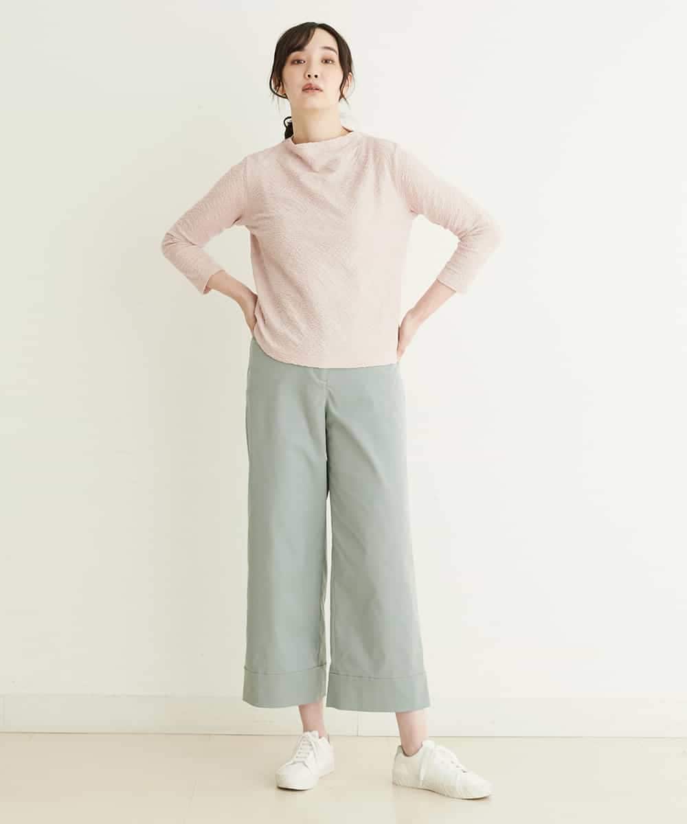 NGLEP14200 GIANNI LO GIUDICE(ジャンニ ロ ジュディチェ) 【洗える】ヘリテージツイルワイドパンツ ダスティグリーン