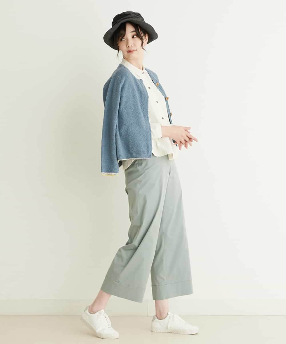 NGLEP14200 GIANNI LO GIUDICE(ジャンニ ロ ジュディチェ) 【洗える】ヘリテージツイルワイドパンツ ダスティグリーン