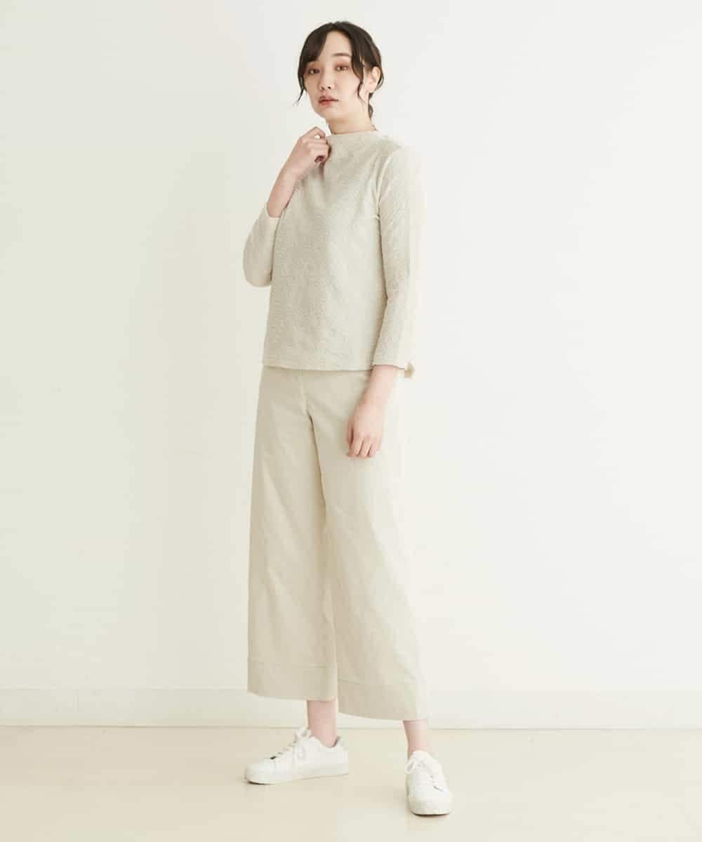 NGLEP14200 GIANNI LO GIUDICE(ジャンニ ロ ジュディチェ) 【洗える】ヘリテージツイルワイドパンツ ベージュ