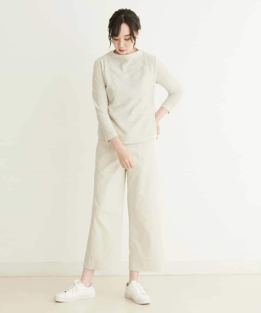 NGLEP14200 GIANNI LO GIUDICE(ジャンニ ロ ジュディチェ) 【洗える】ヘリテージツイルワイドパンツ ベージュ