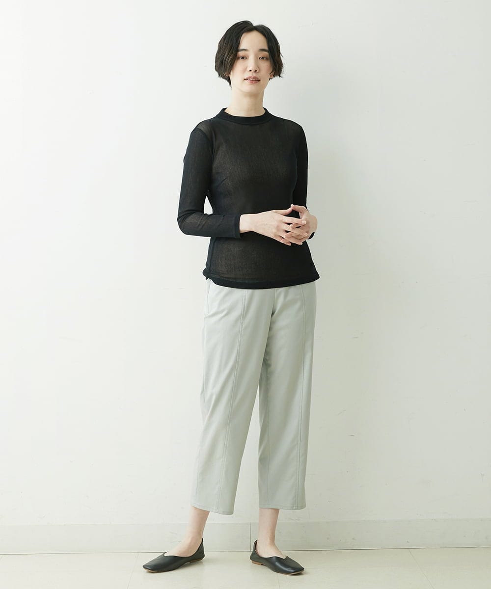 NGLET01230 GIANNI LO GIUDICE(ジャンニ ロ ジュディチェ) [洗える・日本製]ソアロンストレッチパンツ ライトグレー