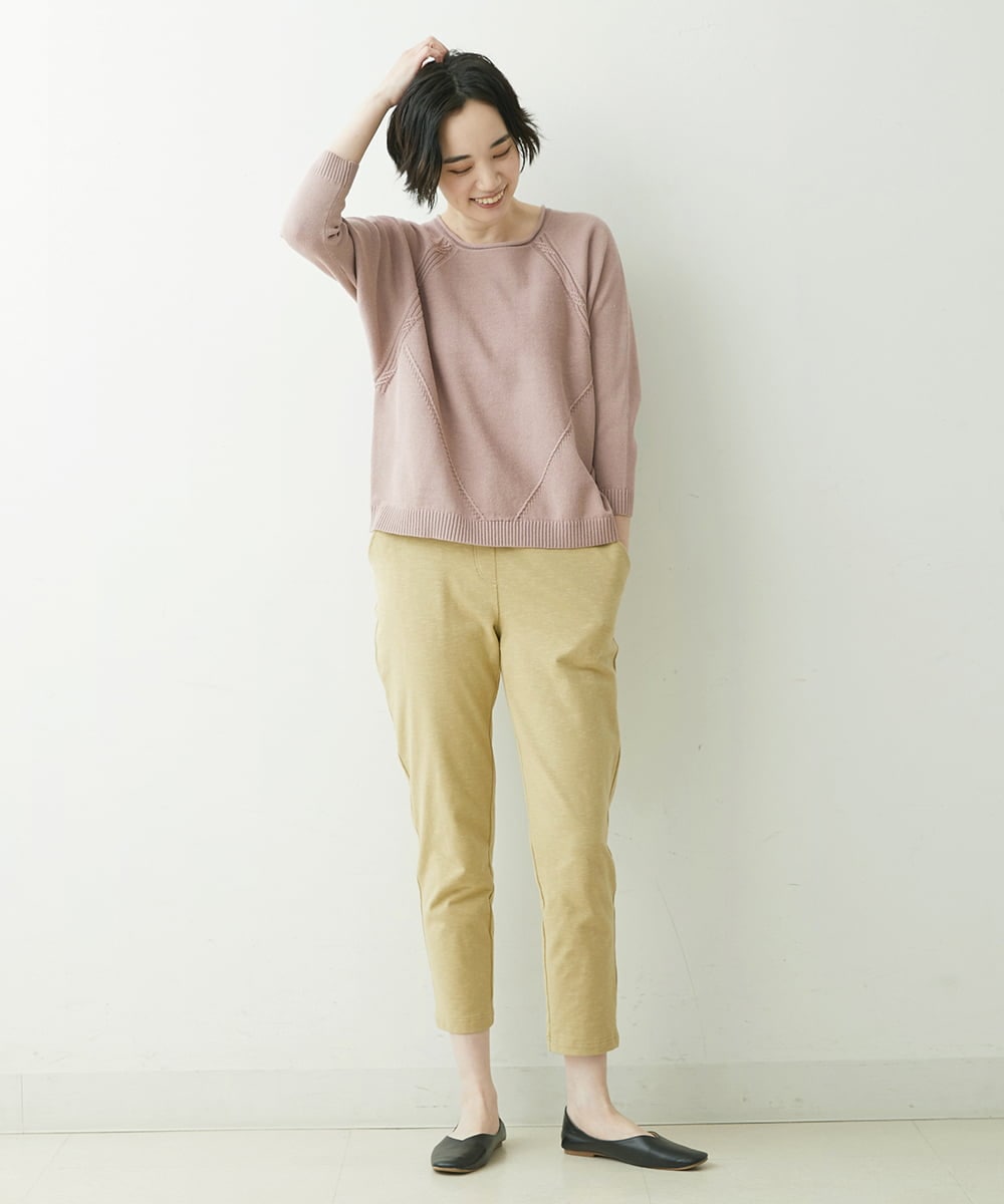 NGLET11210 GIANNI LO GIUDICE(ジャンニ ロ ジュディチェ) [日本製]スラブストレッチ天竺パンツ マスタード