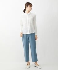 NGLET22210 GIANNI LO GIUDICE(ジャンニ ロ ジュディチェ) [洗える]コットンサッカーストレッチパンツ ブルー
