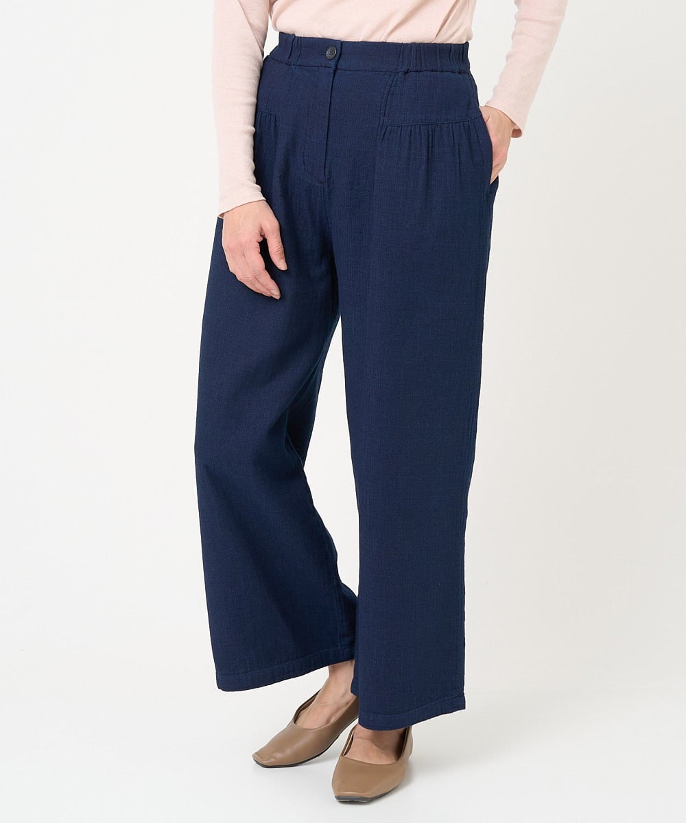 ジャンニロジュディチェ】 二重織りガーゼセットアップ ツーピース 上品 麻