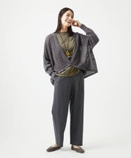 NGLGA30250 GIANNI LO GIUDICE(ジャンニ ロ ジュディチェ) [洗える]コットンナイロンカノコ編みパンツ ダークグレー