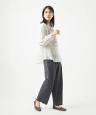 NGLGA30250 GIANNI LO GIUDICE(ジャンニ ロ ジュディチェ) [洗える]コットンナイロンカノコ編みパンツ ダークグレー