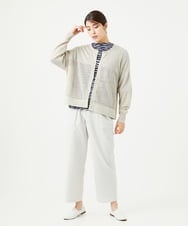 NGLGA51210 GIANNI LO GIUDICE(ジャンニ ロ ジュディチェ) [洗える・日本製]プライムフレックスサッカーワイドパンツ オフホワイト